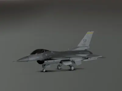 F16 - Original Fighter Jet  Low-poly 3D model