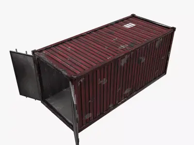 Container 4 shipping Low-poly 3D model