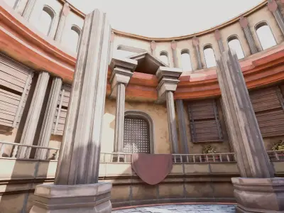 VR Arena Low-poly 3D model