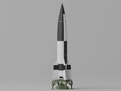 WW2 V2 Rocket Missile 3D model