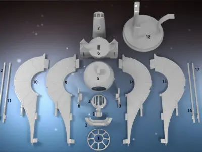 Spaceship Chiss clawcraft 3D print model