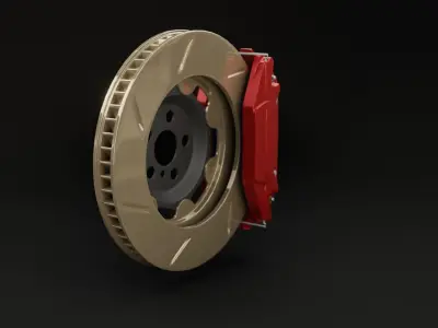 Brembo 4 pistom brake 3D model