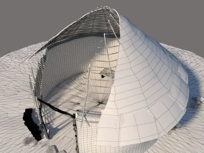 Neolithic structure open 3D model