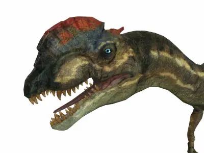 Dilophosaurus Low-poly 3D model