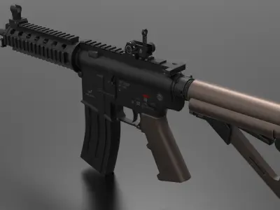 FN 15 m416 weapon Fps - Tps Low-poly 3D model
