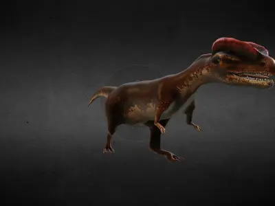 Dilophosaurus Jurassic Dinosaur Low-poly 3D model