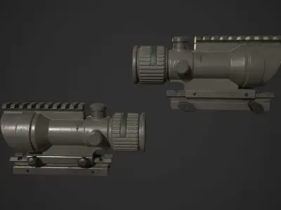 ACOG Rifle Scope Low-poly 3D model