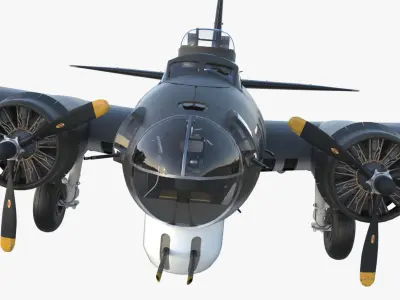 Boeing B-17 Flying Fortress WW2 Warplane Low-poly 3D model
