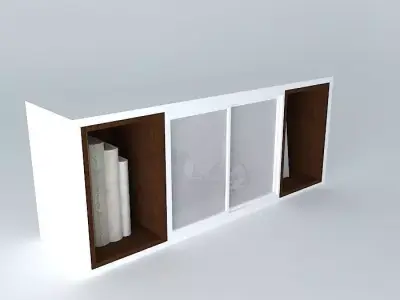 bookshelf, bookcase Free 3D model