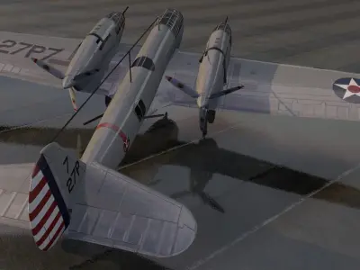 Bell YFM-1 Airacuda 3D model