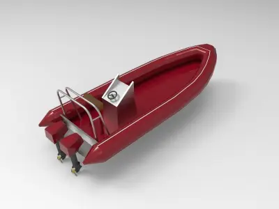 Rigid Inflatable Boat RIB 1 3D model