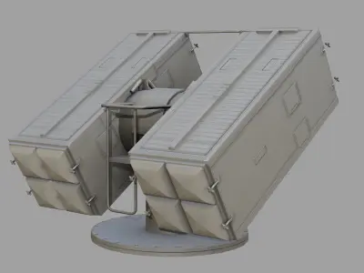 Sea Sparrow Launcher Mark 29 Low-poly 3D model