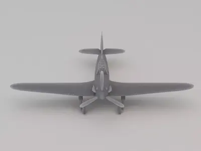 Hawker Hurricane MK I Interception United Kingdom WWII 1935 3D print model