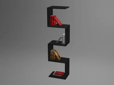 Modern Home Library  Free low-poly 3D model