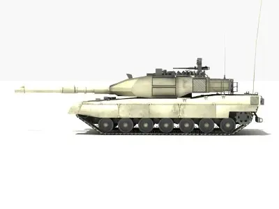 Altay Tank Turkish Military tank Low-poly 3D model