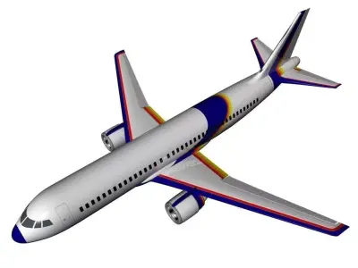 plane 3D model passenger airplane 3D model