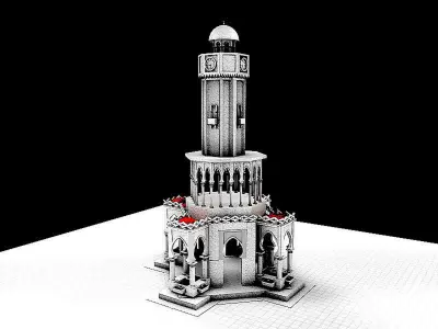 Izmir Clock Tower 3D model