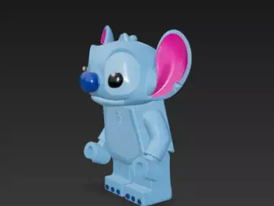 Stitch - Figura coleccionable 11 Lego 3D print model