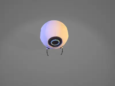 Orbital Eyedroid Low-poly 3D model