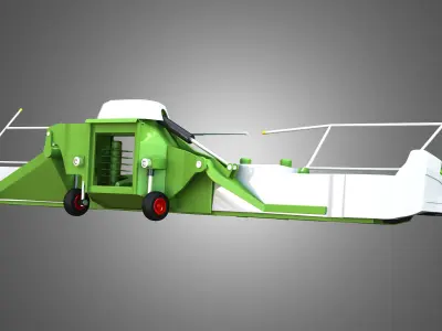 Combine harvester front attachment 3D model