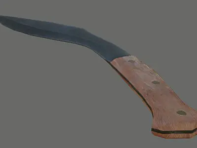 Blacksteel Kukri Free low-poly 3D model