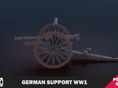 German Support WW1 Low-poly 3D model