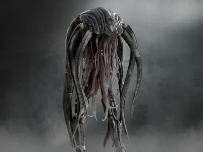 Sci Fi Alien Octopus Low-poly 3D model