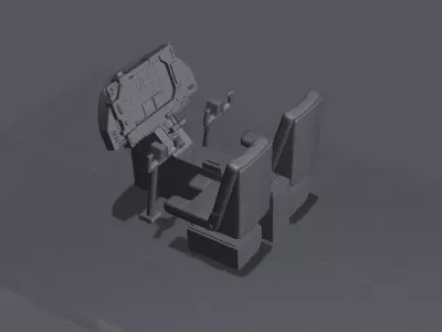 Cockpit helicopter and plane 3D print model