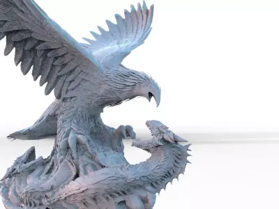 Great Eagle VS Dragons 3D model