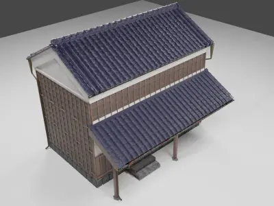 Japanese old style storage - KURA 3D model
