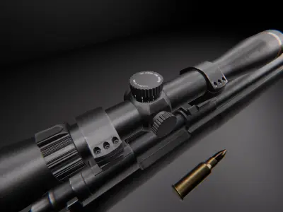 AAA M24 Game Ready PBR Low-poly 3D model