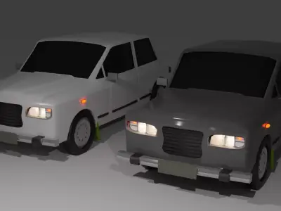 LOW POLY CAR Low-poly 3D model