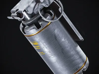 Smoke Grenade  Low-poly 3D model