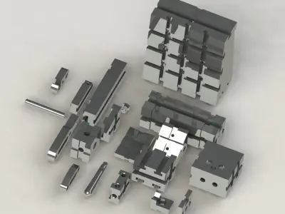 Adaptation series of metal parts 3D model