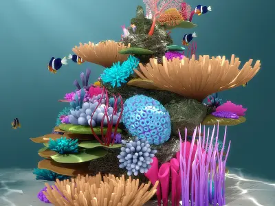 Coral Reef 3D model