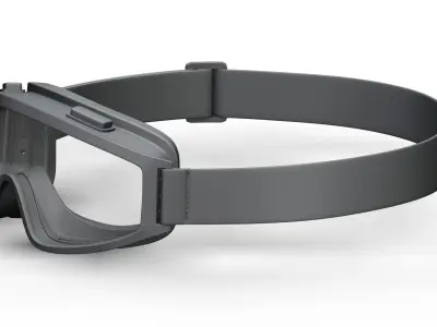 Military Tactical Glasses - Low Poly and High Poly 3D model