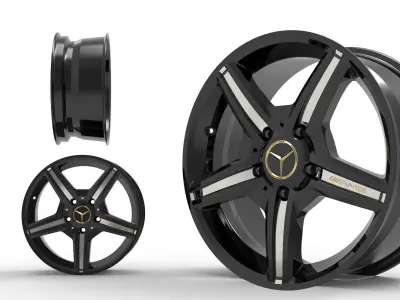 AMG rim design and rendering Free 3D print model