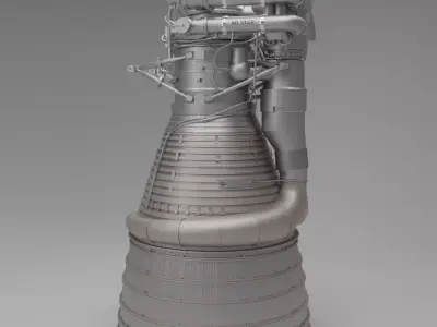 F-1 Rocket Engine 3D model