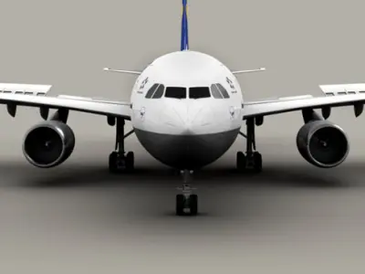 Airbus A300 Lufthansa 3D model