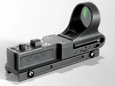C-More Red Dot Sight Low-poly 3D model