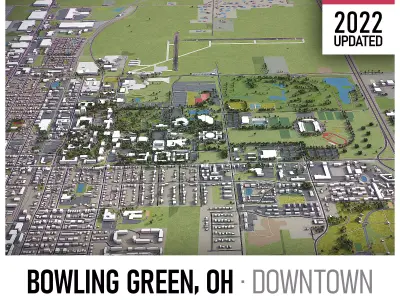 Bowling Green Low-poly 3D model