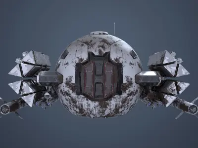 Military Drone Mk1 Rusted 3D model