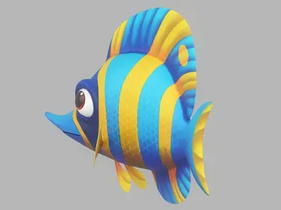 Cartoon Fish 24 Low-poly 3D model