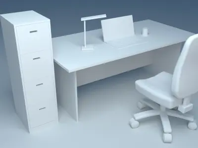 Office  Furniture Set Free 3D model