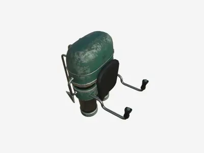 Jetpack C10 Dark Green - SciFi Character Design Low-poly 3D model
