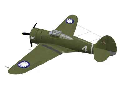 Curtiss Wright P36 Hawk75 A5 3D model