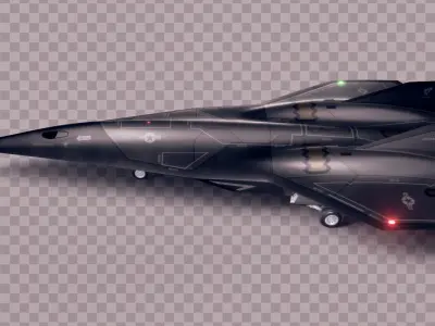 SR-72 Darkstar from Top Gun Maverick Low-poly 3D model