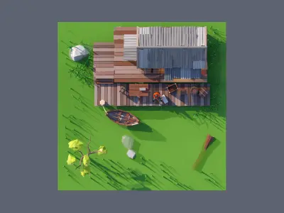 land 79A Low-poly 3D model