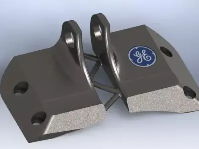 GE jet engine bracket Free 3D model