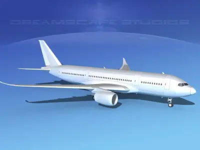 Airbus A350-800 Bare Metal 3D model